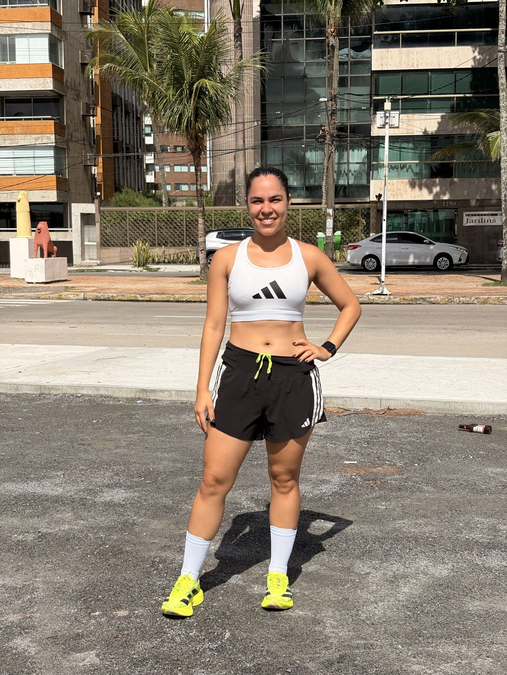Top Adidas Power React Feminino - Branco | Netshoes
