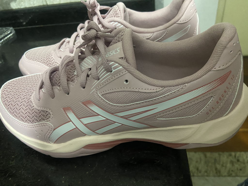 Tênis Asics Gel Rocket 12 Feminino - Azul+Rosa | Netshoes