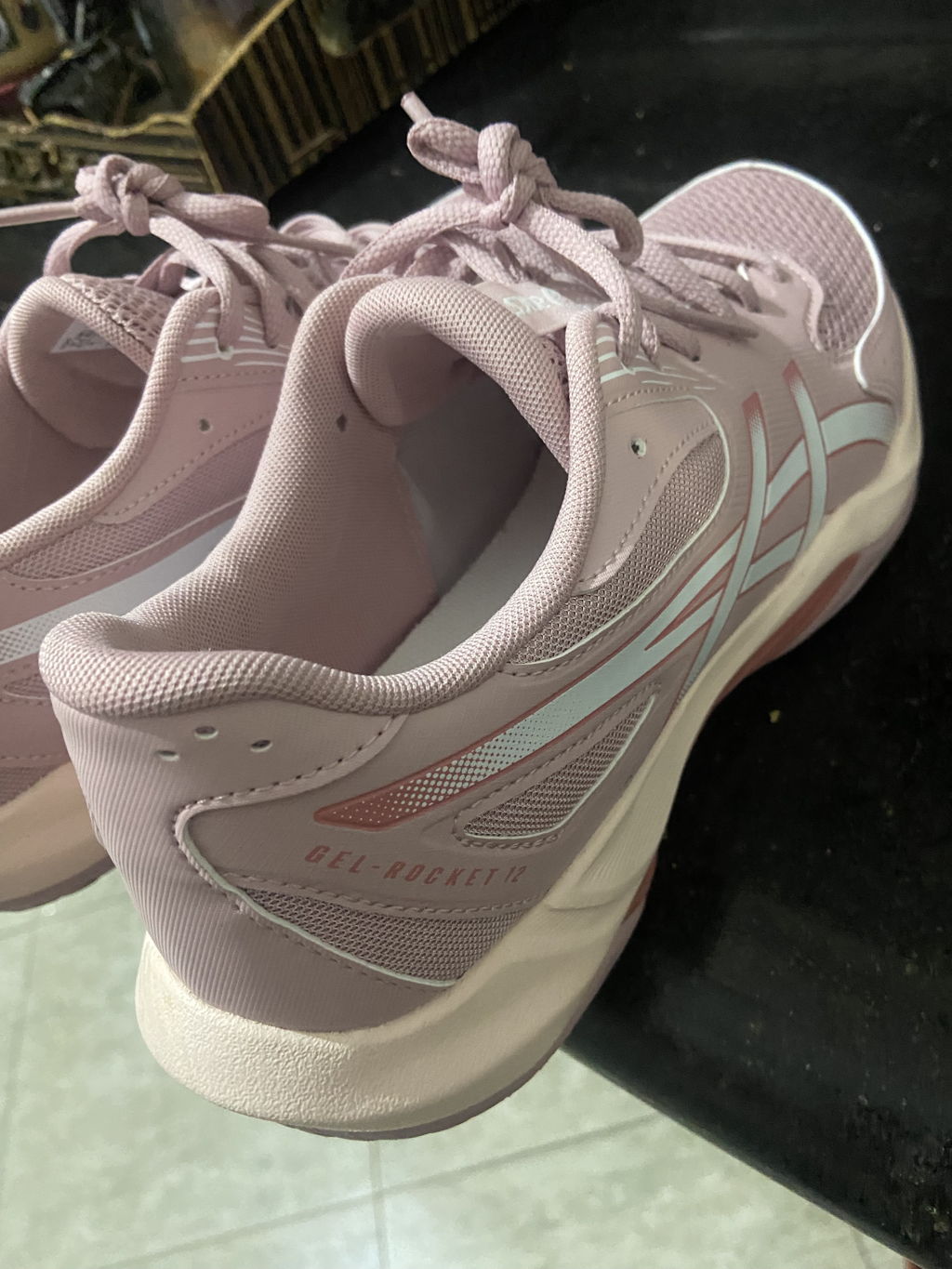 Tênis Asics Gel Rocket 12 Feminino - Azul+Rosa | Netshoes